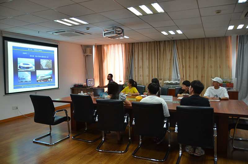 Training on basic knowledge of membrane structure for new employees of Wanhao Space Structure