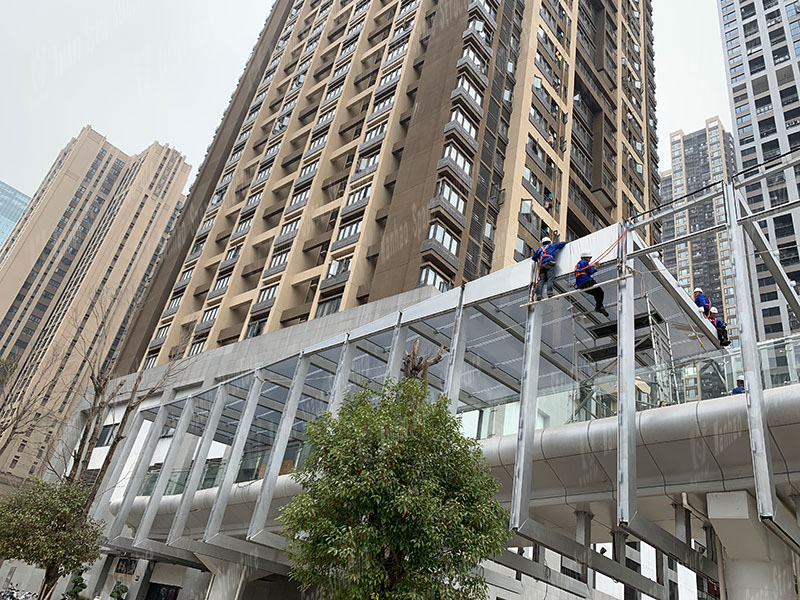 Three Pavilions and One City ETFE Corridor Membrane Structure Project in Shenzhen Longgang Completed