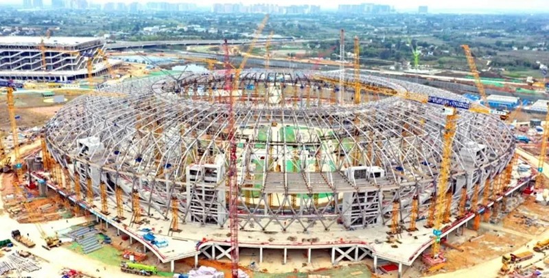 [UFO stamping] 2021 Universiade Dongan Lake Stadium steel structure capped