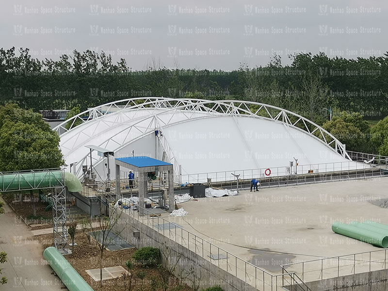The membrane structure project of Huai'an Salt Chemical New Material Industrial Park Wastewater Treatment Plant was completed