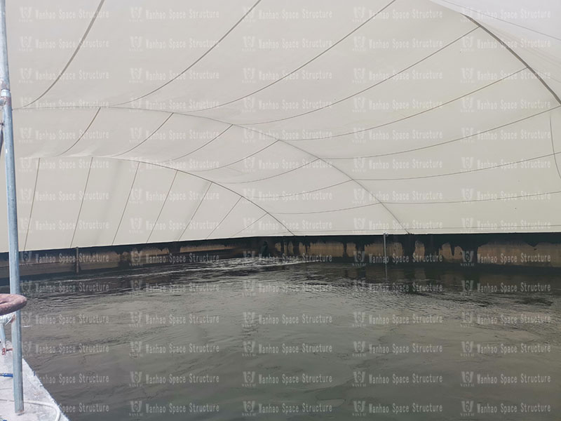 The membrane structure project of Huai'an Salt Chemical New Material Industrial Park Wastewater Treatment Plant was completed