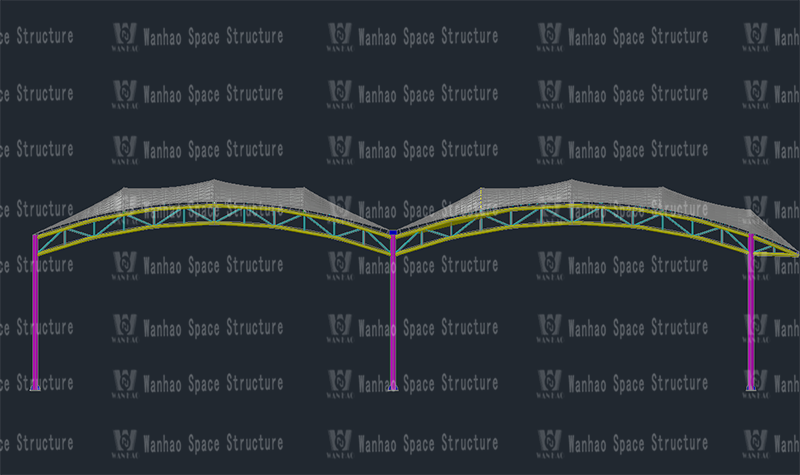 Steel structure construction of Fenghua Fangqiao agricultural and auxiliary steel structure canopy project