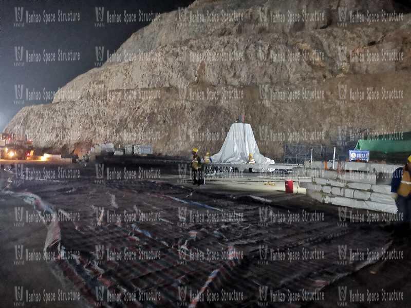 Nanjing Garden Expo Garden Dome-type Membrane Structure Shed Project Enters Membrane Installation Phase