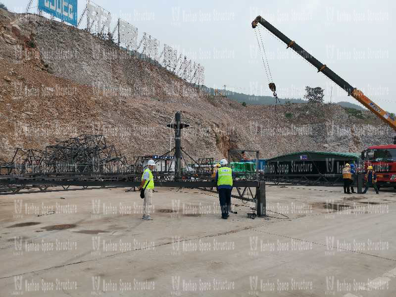 Construction of Nanjing Yuanbo Garden dome membrane structure shed project