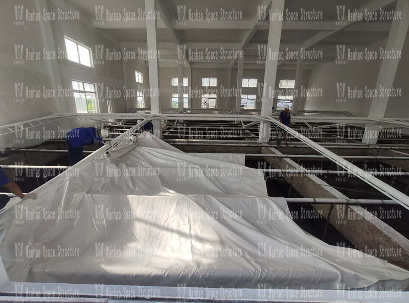 The indoor steel membrane structure project of the wastewater station of Zhejiang Xianju Pharmaceutical Co., Ltd. was completed