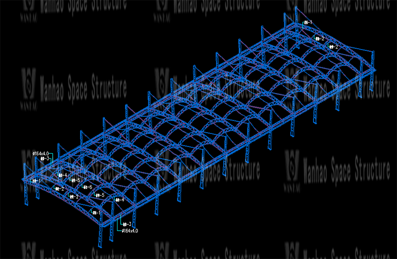 Wanhao 2020 14th Standard-Zhejiang Textile and Apparel Vocational and Technical College East and West Campus Sports Field Membrane Structure Project