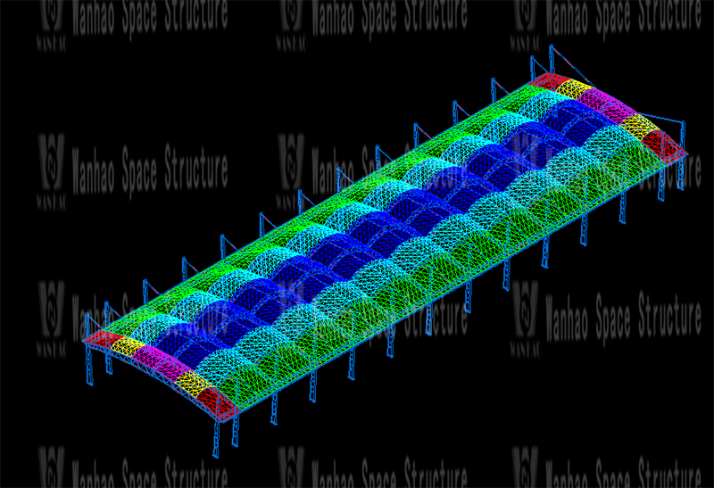 Wanhao 2020 14th Standard-Zhejiang Textile and Apparel Vocational and Technical College East and West Campus Sports Field Membrane Structure Project