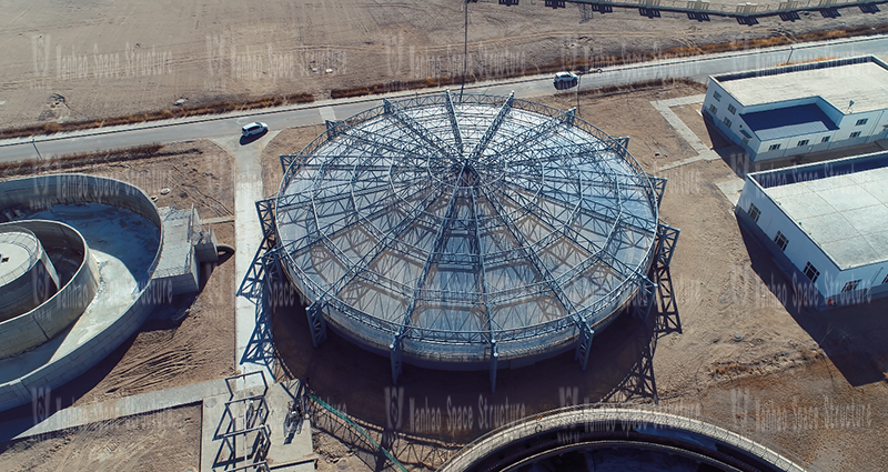 Insulation membrane structure project of sewage pond of industrial sewage plant in Kunlun Industrial Zone of Golmud Industrial Park