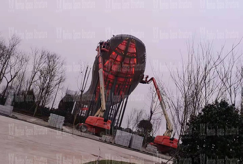 The Landscape Membrane Structure Project of Sichuan Nanjiao Photographic College is nearing completion