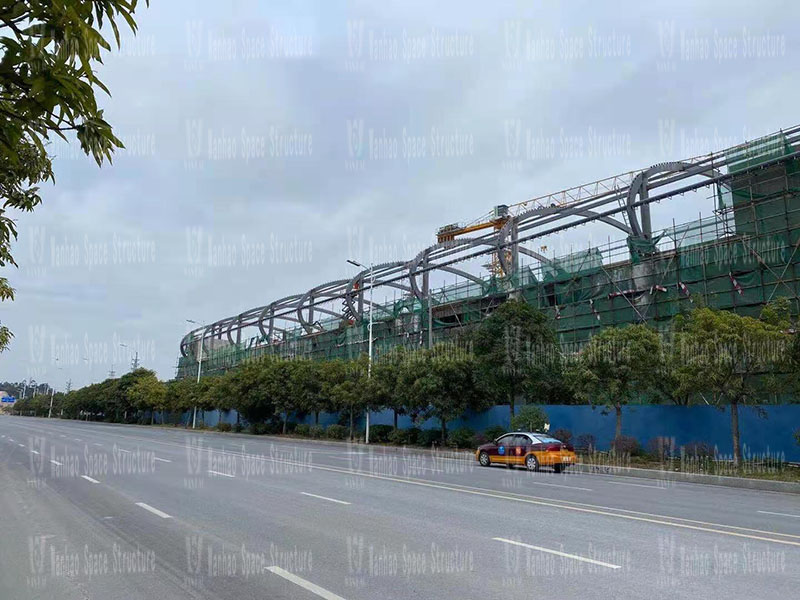 Special-shaped steel structure project of Lianhu Station of Qingyuan Maglev Project