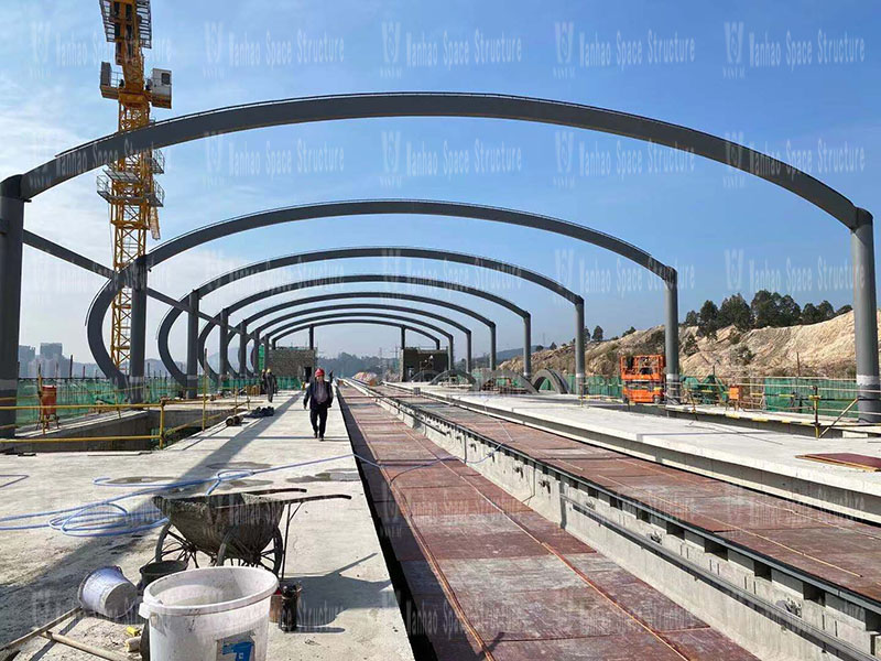 Special-shaped steel structure project of Lianhu Station of Qingyuan Maglev Project