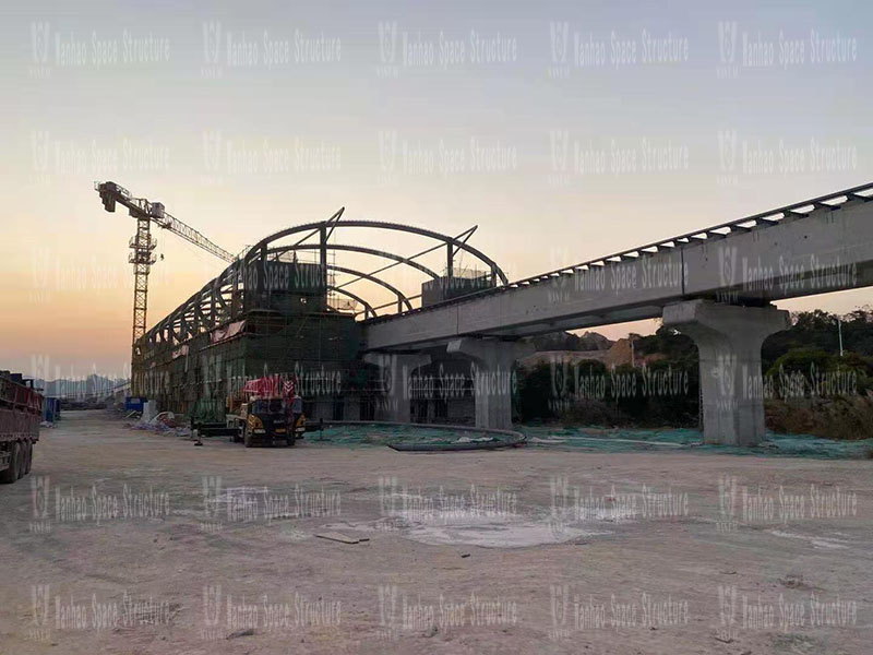 Special-shaped steel structure project of Lianhu Station of Qingyuan Maglev Project