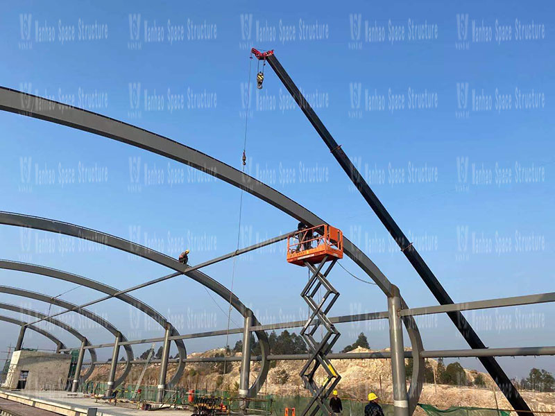Special-shaped steel structure project of Lianhu Station of Qingyuan Maglev Project