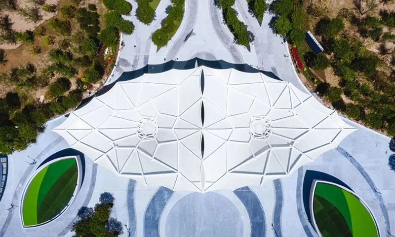 【Case Appreciation】The main entrance membrane structure of Shanghai Flower Expo