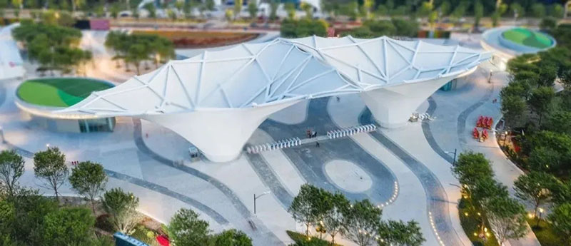 【Case Appreciation】The main entrance membrane structure of Shanghai Flower Expo