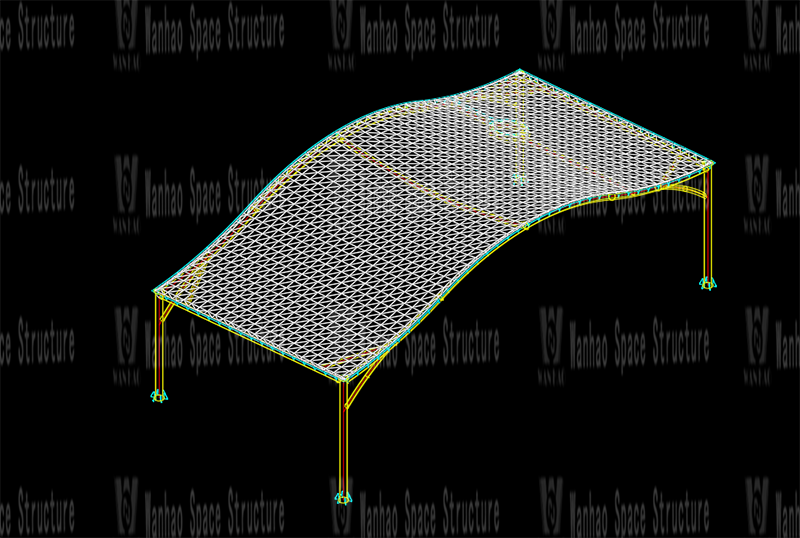 Wanhao 2021 No. 8 Standard-Yueqing Tieding Yo Park ETFE Canopy and PTFE Landscape Umbrella Structure Project