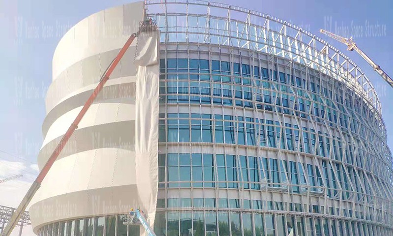 Shaoxing International Convention and Exhibition Center Phase I B District Conference Center PTFE facade mesh membrane project completed