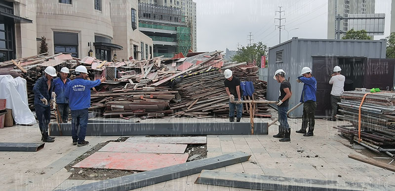 Taizhou Dabanqiao ETFE air pillow canopy project started construction