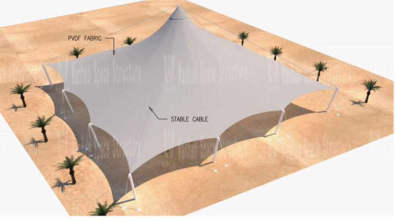 Qatar camel market membrane structure project completed