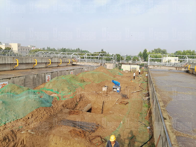The first-stage oxidation ditch sealing upgrade and renovation project of Bozhou Sewage Treatment Plant is under construction