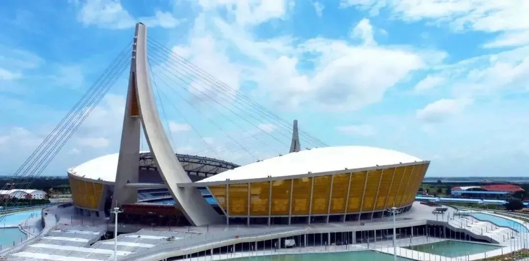 Completion and acceptance of the aided construction of the Cambodian National Stadium