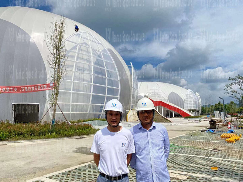 Sichuan Pengshan Training Base (Phase I) Membrane Structure Project is coming to an end
