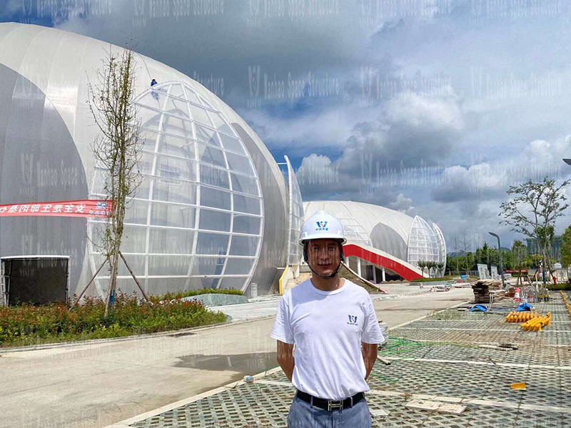 Sichuan Pengshan Training Base (Phase I) Membrane Structure Project is coming to an end