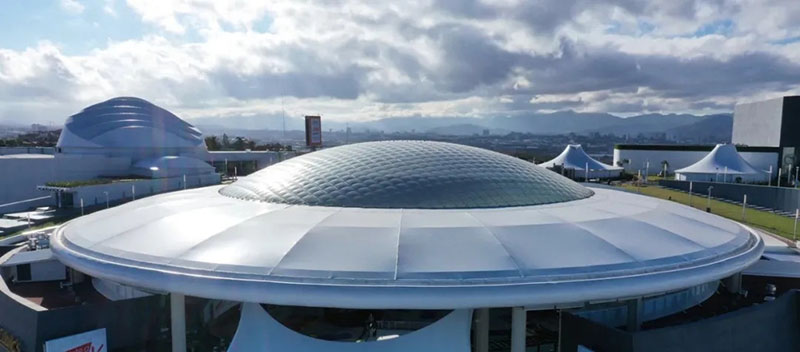 Airbag ETFE membrane structure