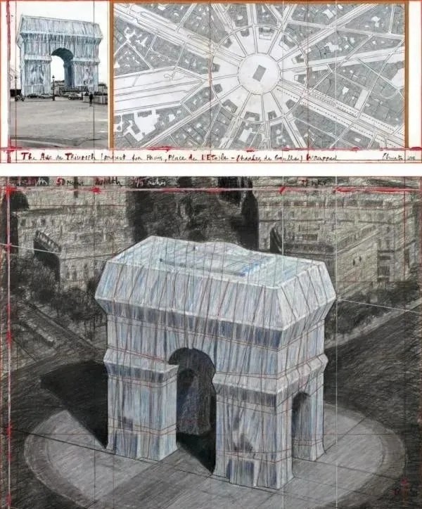 The Arc de Triomphe wrapped in [membrane]