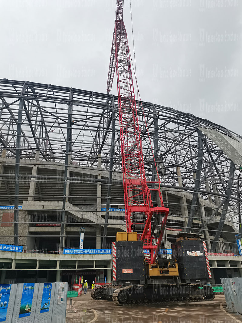 Mobilization meeting for the film structure project of the Asian Games baseball (soft) arena and the host venue of the Asian Cup in Chongqing Longxing Football Stadium