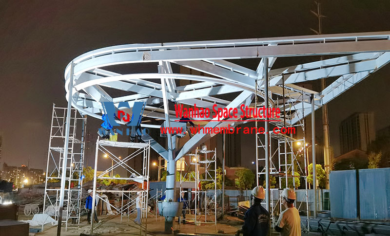 Taizhou Dabanqiao ETFE air pillow canopy project