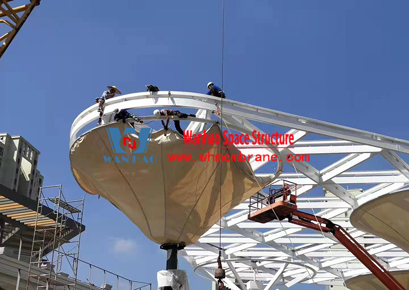 Taizhou Dabanqiao ETFE air pillow canopy project