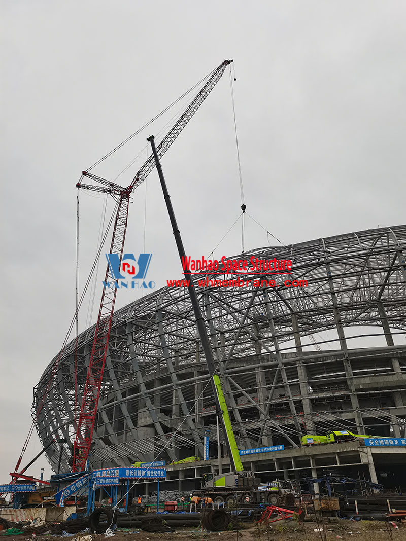 Chongqing Longxing football stadium ETFE house mask construction project 70 days mobilization meeting