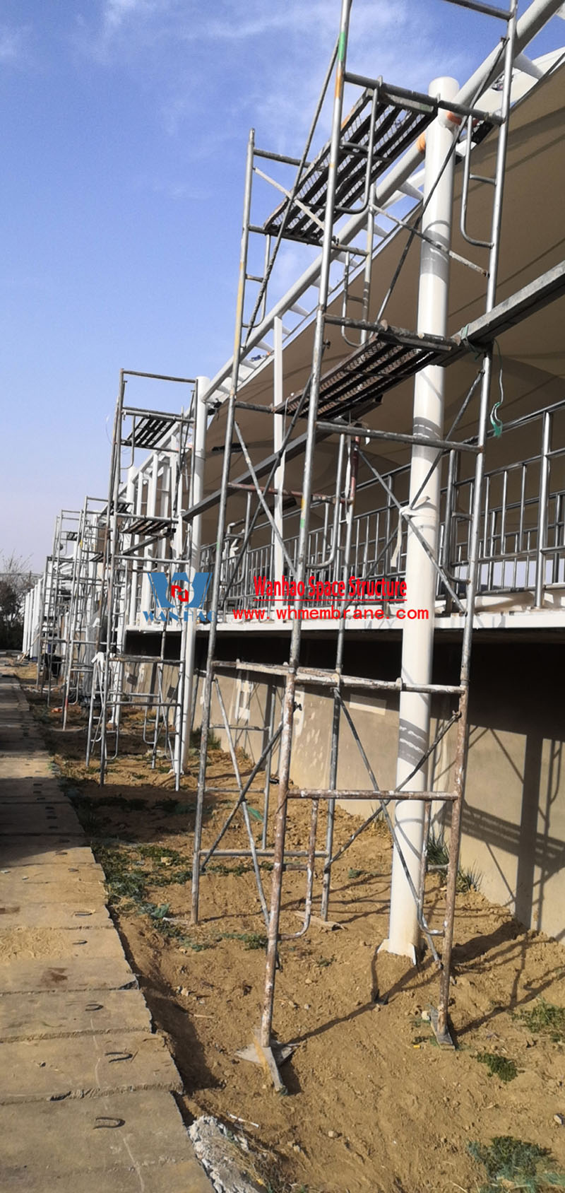 The anaerobic tank vertical mask of the first-phase oxidation ditch sealing upgrade and renovation project of Bozhou Sewage Treatment Plant has been stretched