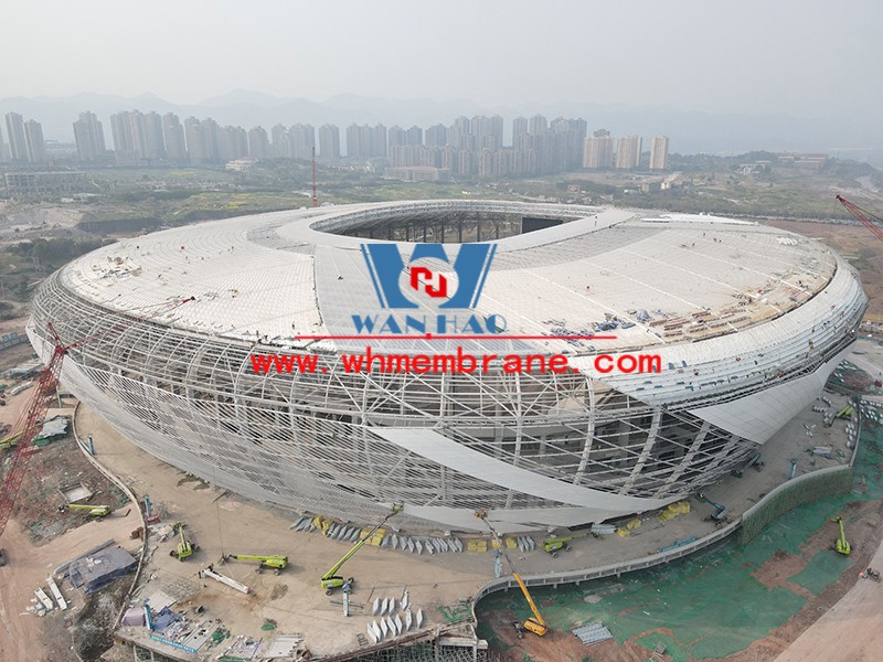 ETFE Roof Membrane Structure Project of Chongqing Longxing Football Stadium Project, the host venue of the 2023 Asian Cup