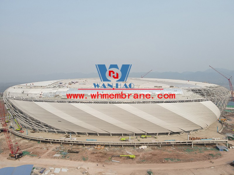 ETFE Roof Membrane Structure Project of Chongqing Longxing Football Stadium Project, the host venue of the 2023 Asian Cup