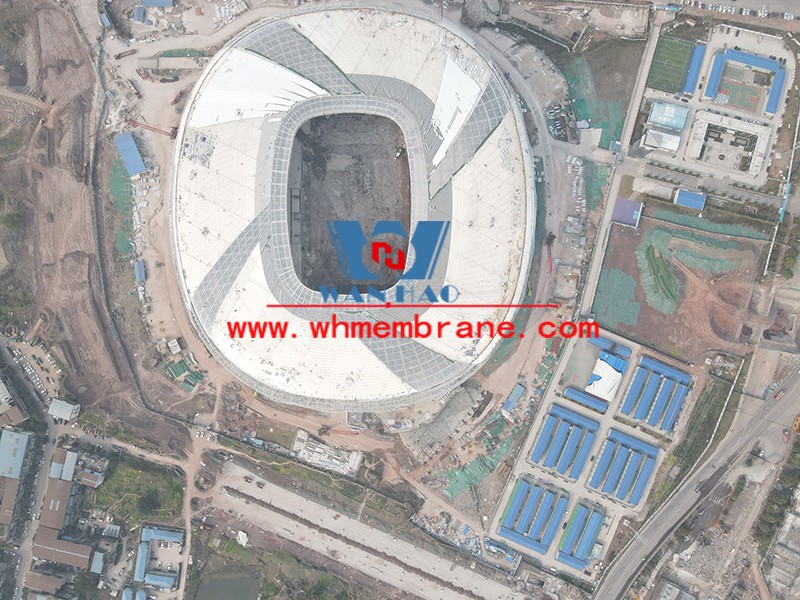 ETFE Roof Membrane Structure Project of Chongqing Longxing Football Stadium Project, the host venue of the 2023 Asian Cup