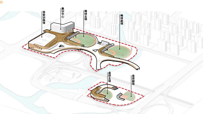 2022 of the most anticipated project | wing of the "cloud" : hangzhou baseball and softball sports cultural center in the Asian games