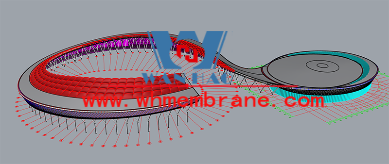 Xiangyang Olympic Center membrane structure project