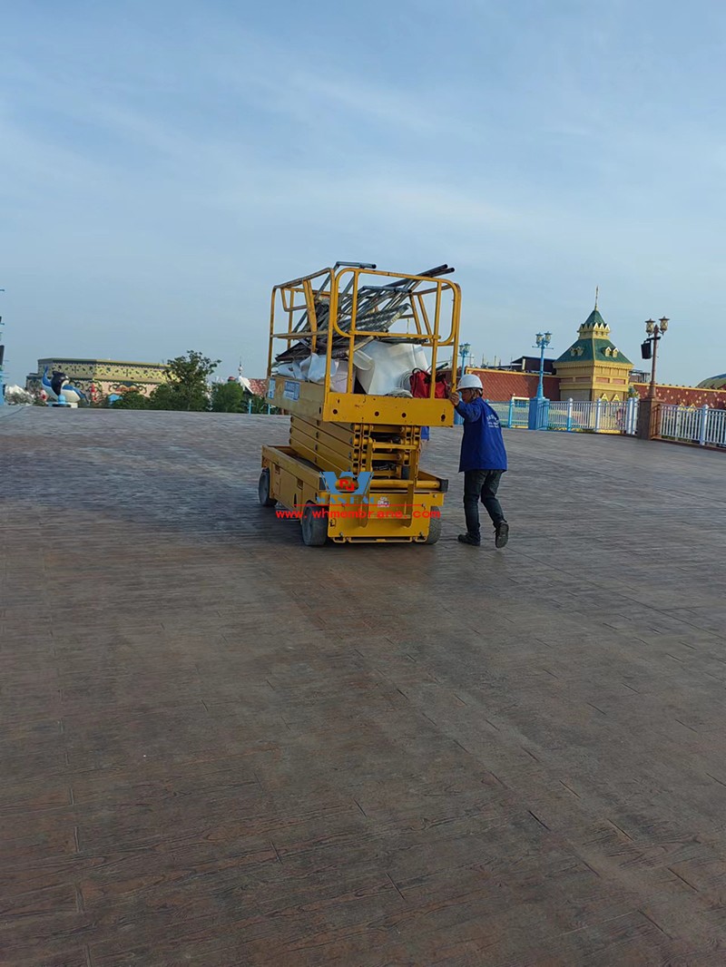 Shanghai Haichang Ocean Park Sand tower restaurant outdoor steel membrane structure completed