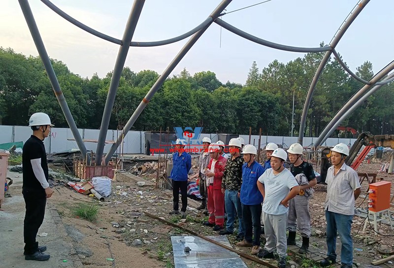 Ningbo University of Nottingham Outdoor sports ground reconstruction and expansion project membrane structure project under hot construction