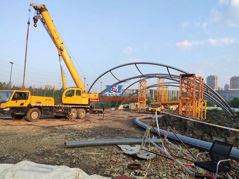 Ningbo University of Nottingham Outdoor sports ground reconstruction and expansion project membrane structure project under hot construction