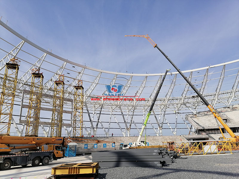 Xiangyang Olympic sports center membrane structure engineering hot construction