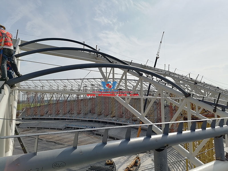 Xiangyang Olympic sports center membrane structure engineering hot construction