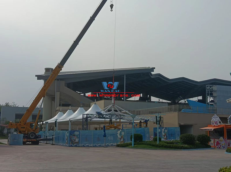 Shanghai Haichang Ocean Park steel film structure project completed