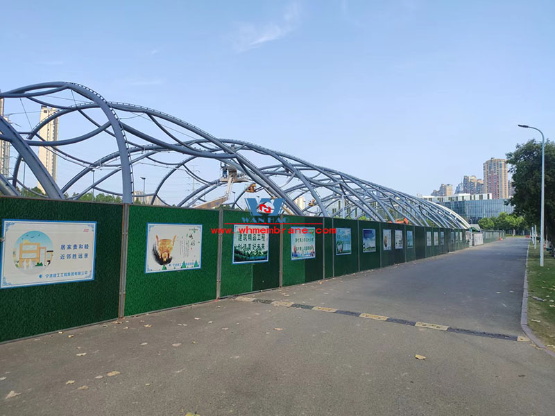 The University of Nottingham Ningbo outdoor sports ground renovation project membrane structure engineering steel structure has been completed