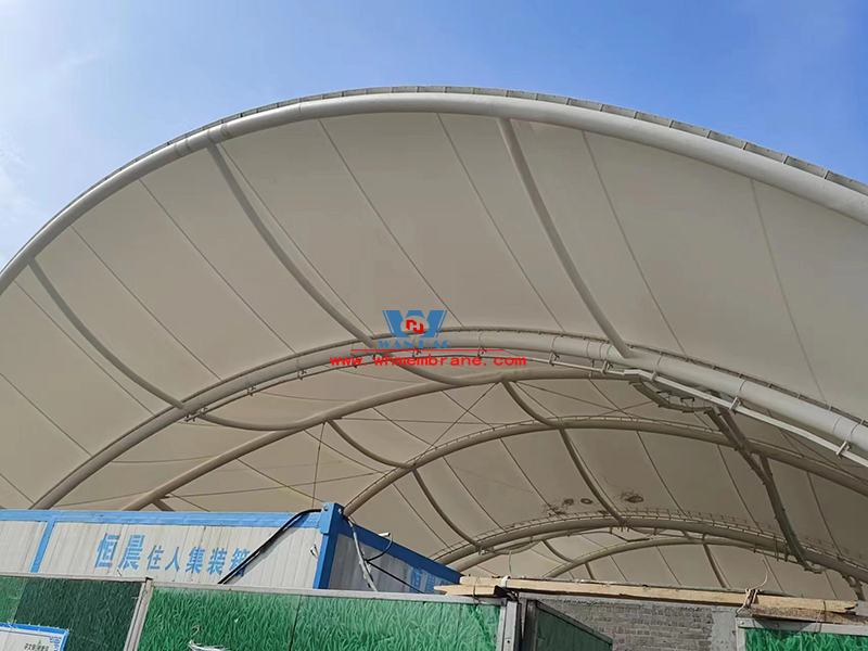 Ningbo University of Nottingham outdoor sports venue extension project membrane structure engineering membrane structure installation