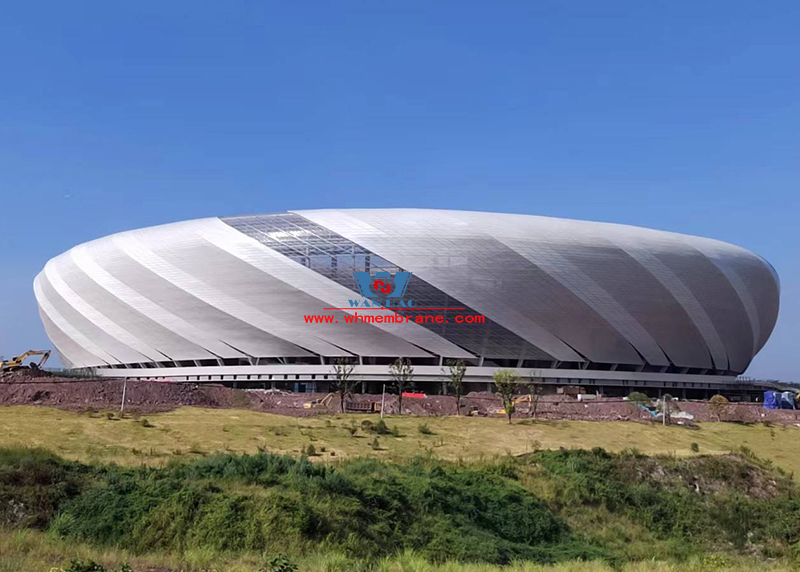 ETFE Roof Membrane Structure Project of Chongqing Longxing Football Stadium Project, the host venue of the 2023 Asian Cup