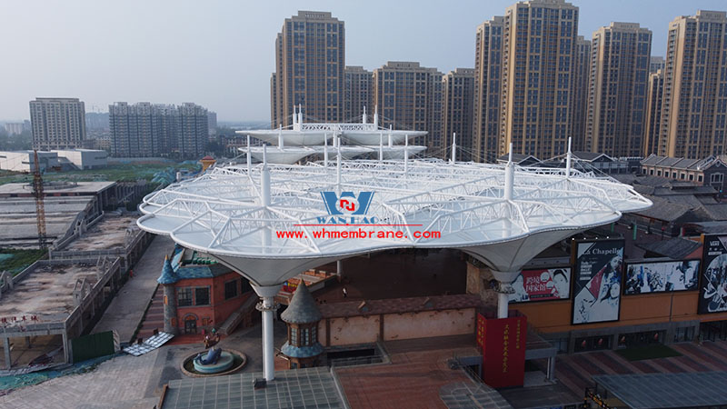 liaocheng Wanda Town Colorful Cloud Cable Membrane Structure Project