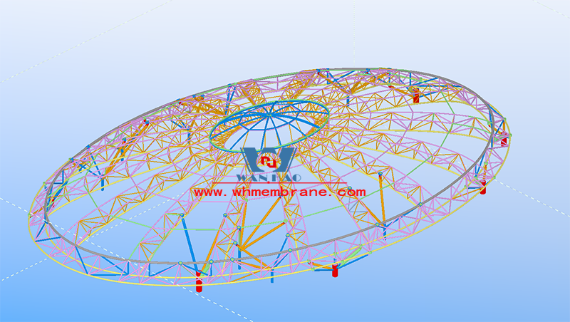 Wanhao 2022 Bid 12 - Mingyu Plaza 6 plot commercial (Wanda Plaza) renovation project steel film structure ETFE roofing curtain project